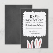 Bunny Rabbits Wedding RSVP Karte (Vorne/Hinten)