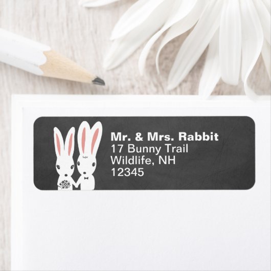 Bunny Rabbits Wedple Rücksendeadresse (Insitu)