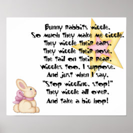 Bunny Rabbits Wiggle Print Poster