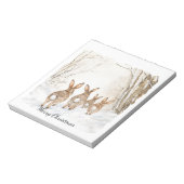 Bunny Rabbits Woods Christmas Notizblock (Rotiert)