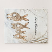 Bunny Rabbits Woods Christmas Puzzle (Horizontal)