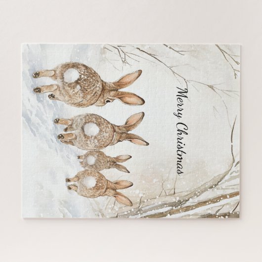 Bunny Rabbits Woods Christmas Puzzle (Horizontal)