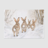 Bunny Rabbits Woods Christmas Seidenpapier (Vorderseite)