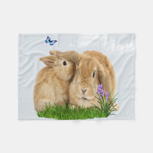 Bunny rabbitt fleecedecke (Vorderseite (Horizontal))