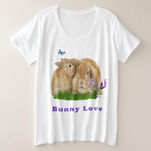 Bunny rabbitt große größe T-Shirt (Design vorne)