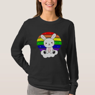 Bunny Rainbow Glitzer Kawaii Rabbit farbenfroh T-Shirt