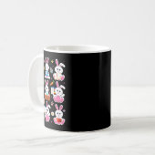 Bunny Reading Book Oaster Rabbit Bookworader B Kaffeetasse (Vorderseite Links)