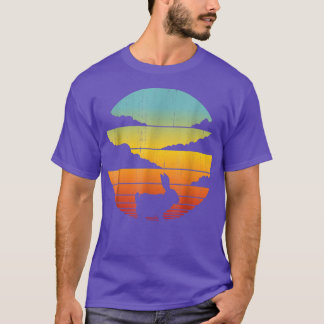 Bunny Retro Vintag 60er 70er Sunset Rabbit Mammal T-Shirt