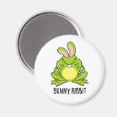 Bunny Ribbit Funny Rabbit Frosch Puff Magnet (Vorderseite/Rückseite)