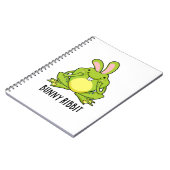 Bunny Ribbit Funny Rabbit Frosch Puff Notizblock (Linke Seite)