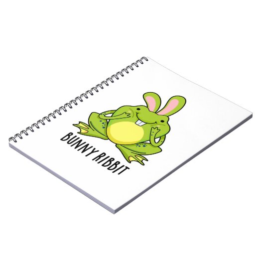 Bunny Ribbit Funny Rabbit Frosch Puff Notizblock (Linke Seite)