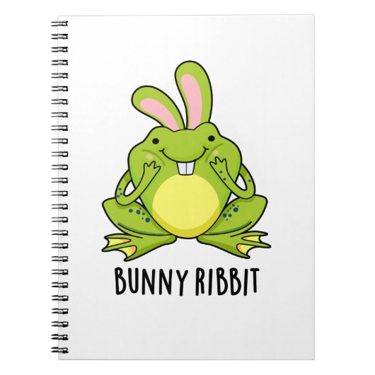 Bunny Ribbit Funny Rabbit Frosch Puff Notizblock (Vorderseite)