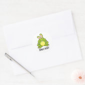 Bunny Ribbit Funny Rabbit Frosch Puff Runder Aufkleber (Umschlag)