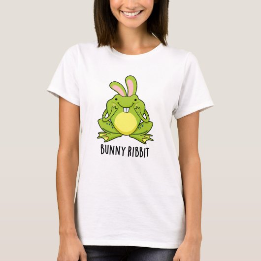 Bunny Ribbit Funny Rabbit Frosch Puff T-Shirt (Vorderseite)