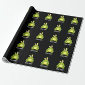 Bunny Ribbit Funny Rabbit Frosch Pun Dark BG Geschenkpapier (Ungerollt)