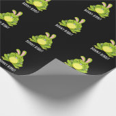 Bunny Ribbit Funny Rabbit Frosch Pun Dark BG Geschenkpapier (Ecke)