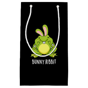 Bunny Ribbit Funny Rabbit Frosch Pun Dark BG Kleine Geschenktüte