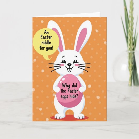 Bunny Riddle Fun Spring Card Karte (Vorderseite)