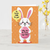 Bunny Riddle Fun Spring Card Karte (Gelbe Blume)