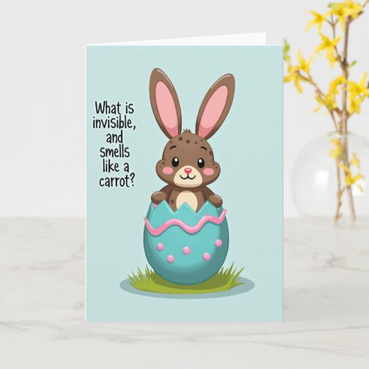 Bunny Riddle Springtime Card Karte (Gelbe Blume)