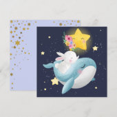 Bunny Riding A Whale Feiertagskarte (Vorne/Hinten)
