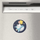 Bunny Riding A Whale Magnet (In Situ (Geschirrspüler))