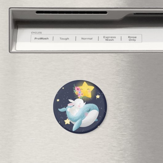 Bunny Riding A Whale Magnet (In Situ (Geschirrspüler))