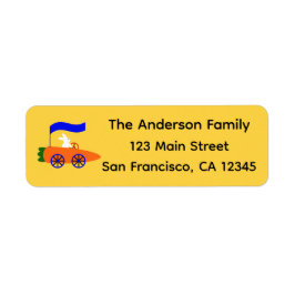 Bunny Riding Carrot Car #1 Rücksendeadressen-Aufkl