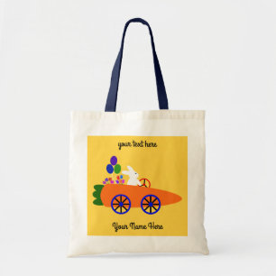 Bunny Riding Carrot Car #2 Tote Bag Tragetasche