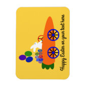 Bunny Riding Carrot Car #3 Magnet (Vertikal)