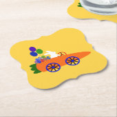 Bunny Riding Carrot Car #3 Paper Untersetzer (angewinkelt)