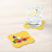 Bunny Riding Carrot Car #3 Paper Untersetzer (Vor Ort)