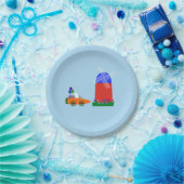 Bunny Riding Carrot Car #4 Paper Tellers Pappteller (Party)