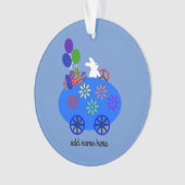 Bunny Riding Egg Car #3 Ornament (Vorderseite)