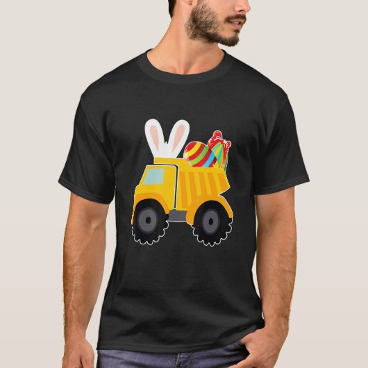 Bunny Riding Garbage Truck Easter Day Bunny Garbag T-Shirt (Vorderseite)