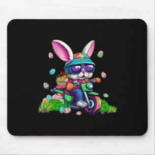 Bunny Riding Motorrad Ostereier Korb Männer Wom Mousepad