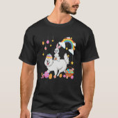 Bunny Riding Samoyed Easter Day Costume Owner Hunt T-Shirt (Vorderseite)