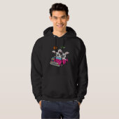 Bunny Riding Space Car Easter Egg Hunting Rabbit S Hoodie (Vorne ganz)