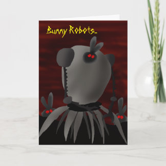 Bunny Roboter. Feiertagskarte