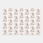 Bunny Rose Floral Geburtstag Geschenkpapier Set (Vorderseite 2)