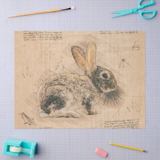 Bunny Rustic Grunge Zeichnend Seidenpapier (Basteln)