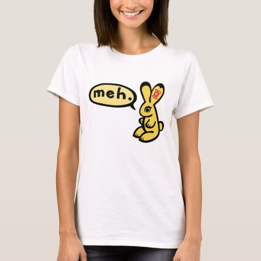 Bunny sagt "Meh" T-Shirt (Vorderseite)