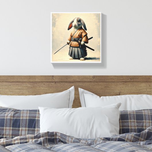 Bunny Samurai Leinwanddruck (Insitu (Schlafzimmer))