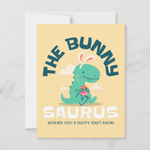 Bunny Saurus brüllt Osterfreude Feiertagskarte