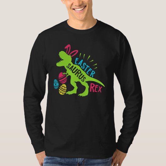 Bunny Saurus Dinosaur Hug Ostereier zu Ostern T-Shirt (Vorderseite)