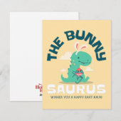 Bunny Saurus Roars Osterherer Feiertagskarte (Vorne/Hinten)