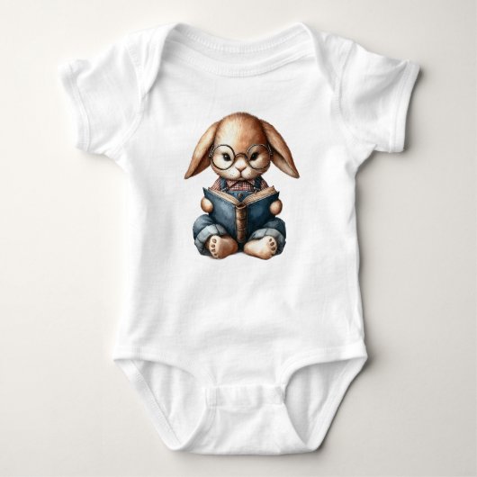 Bunny Scholar Baby Strampler (Vorderseite)