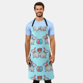 Bunny seamless pattern with easter eggs and a bouq schürze (Getragen)