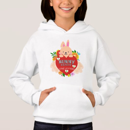 Bunny Sends Liebe Hoodie (Vorderseite)