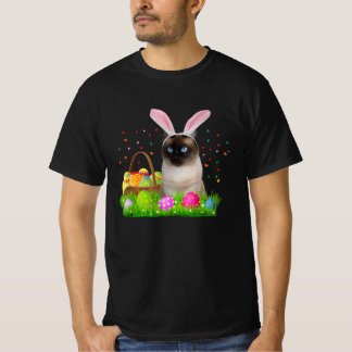 Bunny Siamese Cat Funny Easter Siamese Cat Lover G T-Shirt